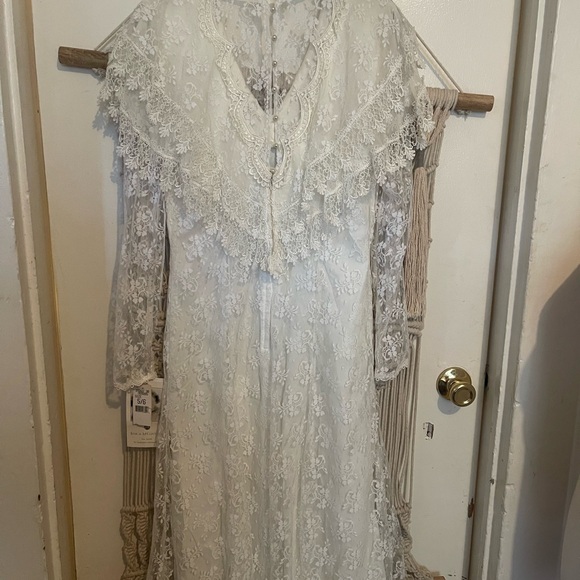 NWT Vintage 1980’s Jessica McClintock Lace bridal Wedding Dress Sz 5/6 - Picture 6 of 12